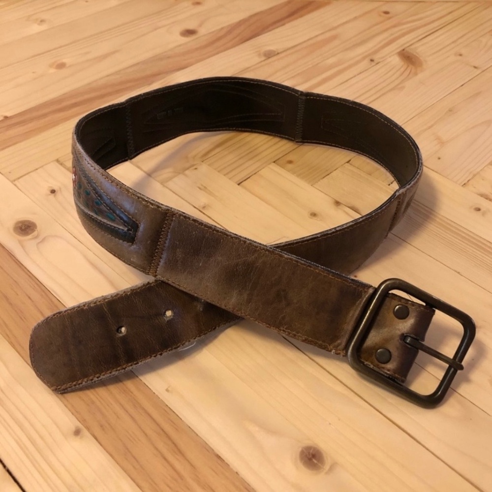 Haitian Hand Painted Leather Belt